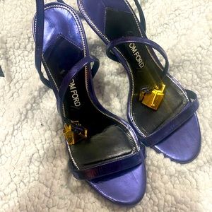 Metallic blue Tom Ford Sandals